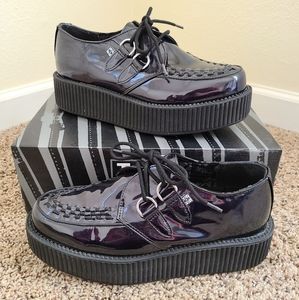 T.U.K. Black Holographic Platform Creepers